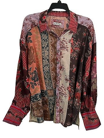 We the Free Flower Patchwork Short Sleeve T-Shirt (view 1)
