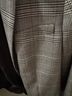 Calvin Klein Plaid Black White Gray Blazer Size 8 - photo 4