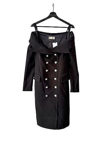 Faith Connexion Crepe Blazer Bonded Dress Cocktail Dress (view 2)