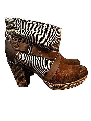 Diesel Leather &amp; Canvas Slouch Boots (view 1)