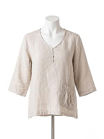Habitat Lightweight V-Neck Pullover in Oatmeal (view 1)