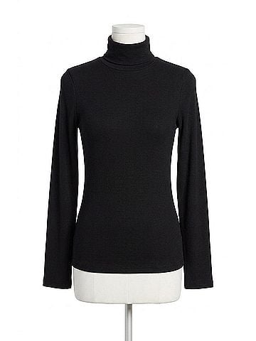 Gentle Fawn Noah Mock Turtleneck in Black (view 1)