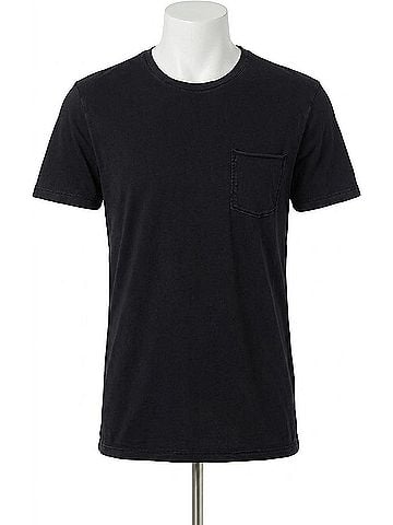 Paige Cutler Short Sleeve Crew Neck Tee Shirt in Vintage Deep Onyx (view 1)