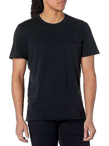 Paige Cutler Short Sleeve Crew Neck Tee Shirt in Vintage Deep Onyx (view 2)