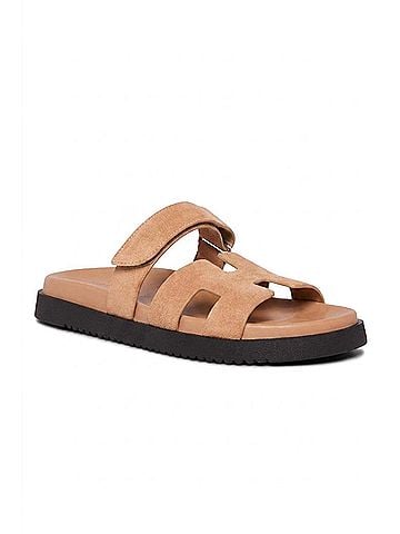 Steve Madden Women's Mayven Flatform Slide Sandal in Taupe (view 1)