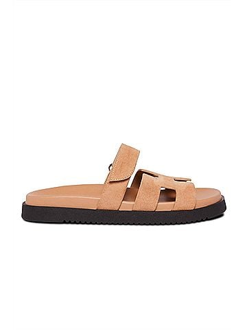 Steve Madden Women's Mayven Flatform Slide Sandal in Taupe (view 2)