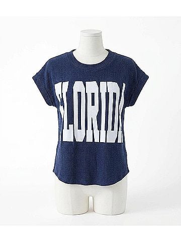 Blu Pepper Florida Knit Tee in Navy (view 1)