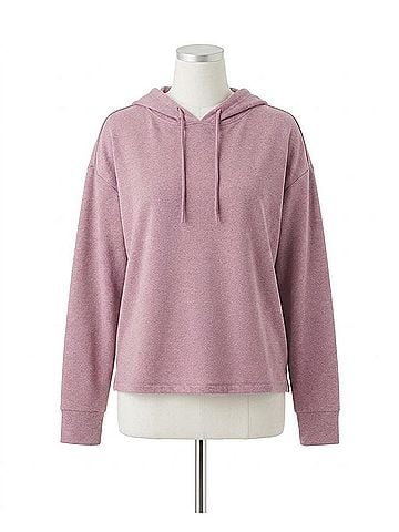 Danskin Sustainable Soft Hoodie in Wistful Mauve (view 1)
