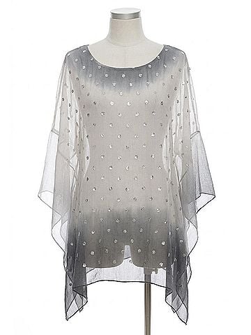 Adore Layered Sheer Dip Dyed Top in Multi (view 1)