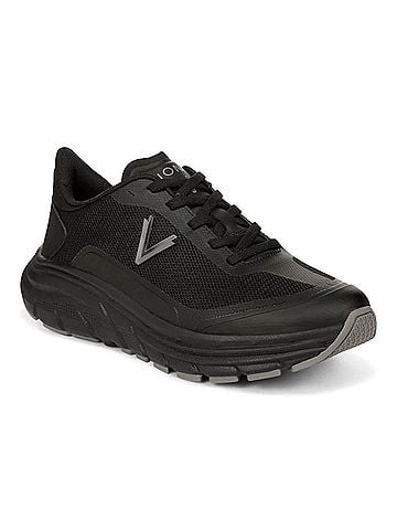 Vionic Women's Walk Max Stretch Lace Up Sneaker in Black Mesh (view 2)