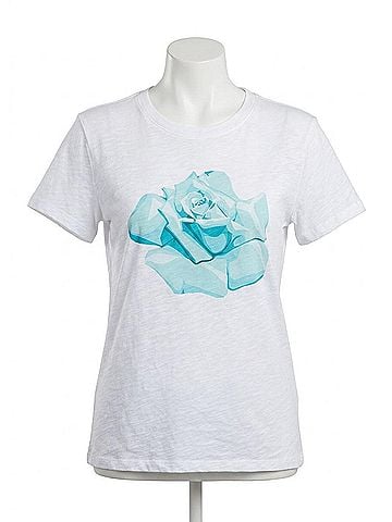 Elliott Lauren Rambling Rose Graphic Tee in Sea Glass (view 1)