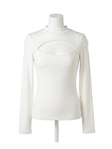 Glam Beatrice Long Sleeve Bodysuit in White (view 1)