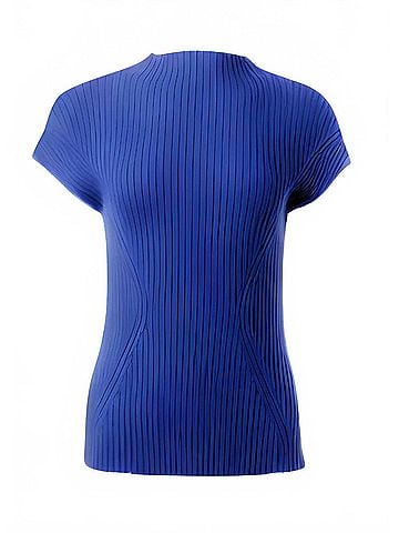 Iris Setlakwe Women's Cheminee Rib Top in Regal Blue (view 2)