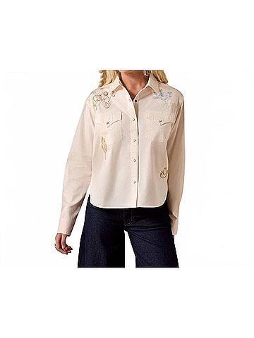 Ariat Asheville Embroidered Snap Shirt in Sea Salt (view 2)