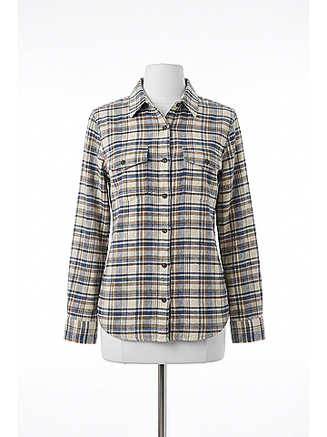 Ariat Women's Rebar Flannel Durastretch Shirt in White/Multi (view 1)