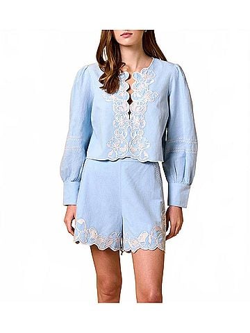 Cleobella Etienne Short in Blue (view 2)