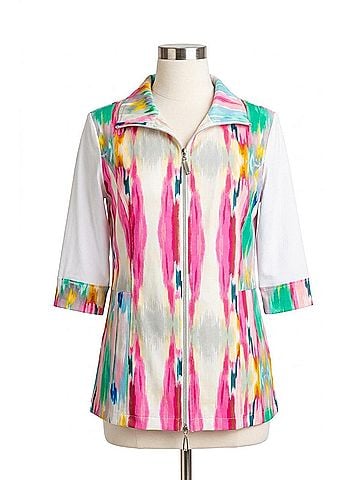 Berek Vertical Vest Colorful Rainbow Pastel Blouse in Multi (view 1)