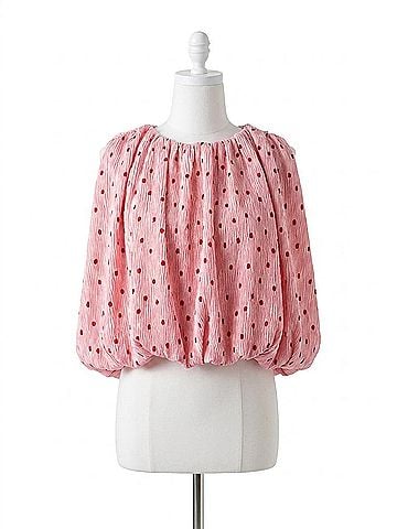 Glam Tatum Sleeveless Pleated Top in Pink (view 1)