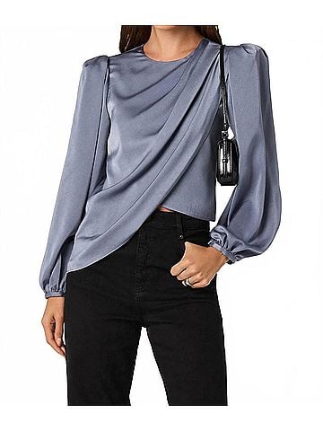 Astr Beatrice Top in Slate Blue (view 2)