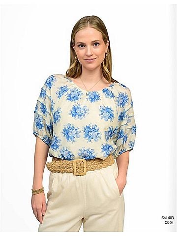 Ivy Jane Field Of Dreams Top in Creme (view 2)