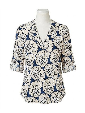 Tyler Boe Anna Linen Cotton Shell Shirt in Bellweather Blue (view 1)