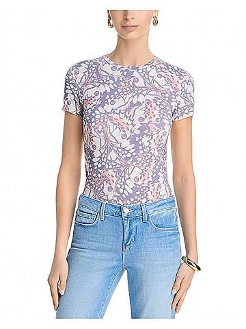 L'Agence Ressi Fitted Tee in Multi (view 2)