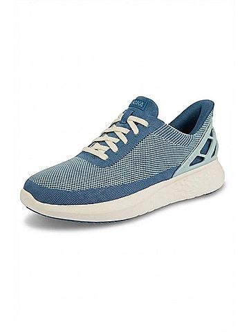 KIZIK Women's Athens Slip On Sneaker in Blue Mist (view 1)