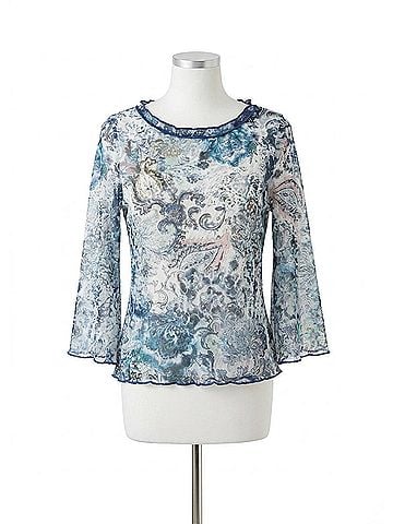 FDJ Stefanie Bell Sleeve Boat Neck Top in Neutral (view 1)
