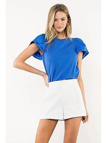 THML Flutter Top in Blue Breeze (view 2)