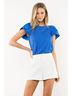 THML Solid Blue Flutter Top in Blue Breeze Size M - photo 2