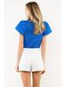 THML Solid Blue Flutter Top in Blue Breeze Size M - photo 3