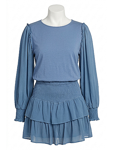 Chaser Clyde Blouse in Vintage Blue (view 1)