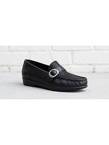 SAS Women's Lara Cross Buckle Slip-On in Black Marsh (view 2)