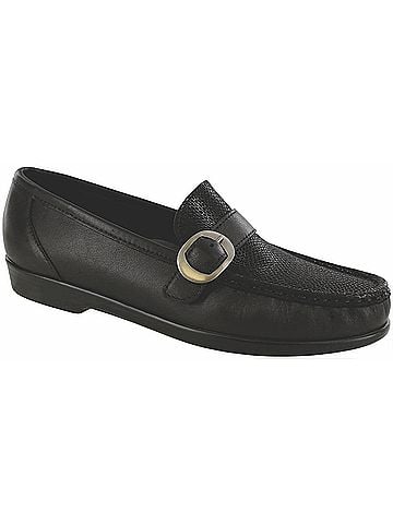 SAS Women's Lara Cross Buckle Slip-On in Black Marsh (view 1)