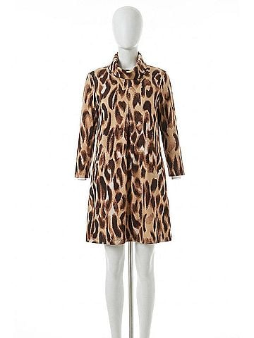 Tyler Boe Kim Jacquard Dress in Big Animal (view 1)