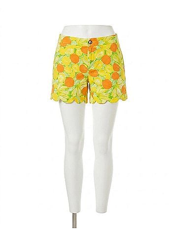 Lilly Pulitzer Buttercup Mid Rise Short in Island Palm Zesty (view 1)