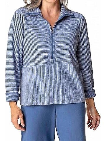 Habitat Pasadena Stripe Sierra Top in Marine (view 2)