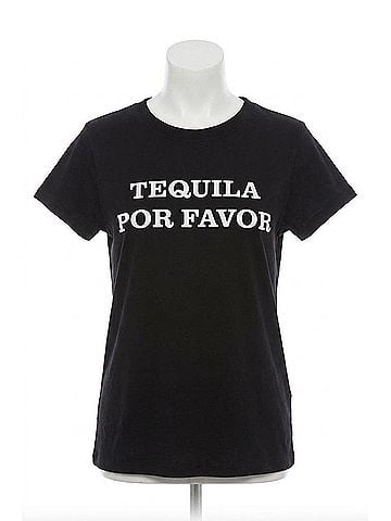 Recycled Karma Tequila Por Favor Tee in Black (view 1)