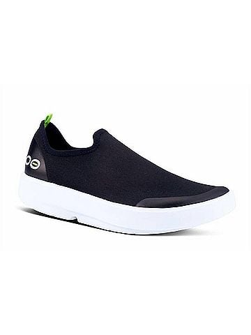 Oofos Women's Oomg Eezee Shoe in White/Black (view 1)