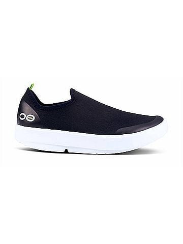 Oofos Women's Oomg Eezee Shoe in White/Black (view 2)