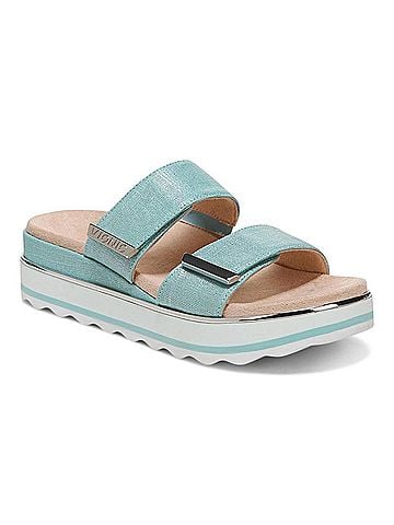 Vionic Women's Brandie Sandals in Aqua Linen (view 2)