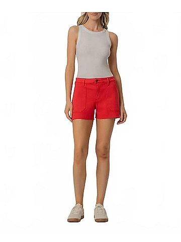 Kut from the Kloth Women's Jane High Rise Short in Tomato (view 2)