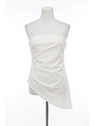 Glam Ashley Strapless Top in Ivory (view 1)