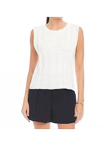 Fifteen Twenty Zaydee Crochet Tank Top in Off-White (view 2)
