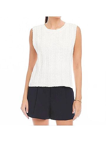 Fifteen Twenty Zaydee Crochet Tank Top in Off-White (view 2)