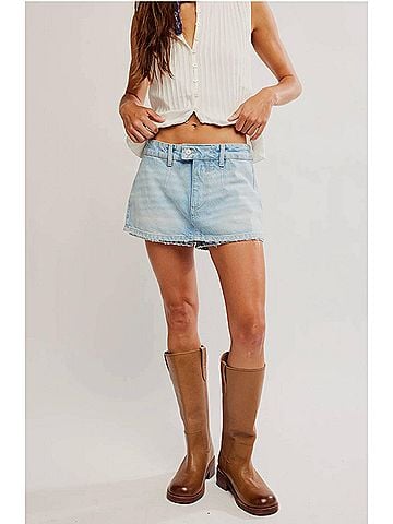 Free People Galivanting Micro Skort in Aegean (view 2)