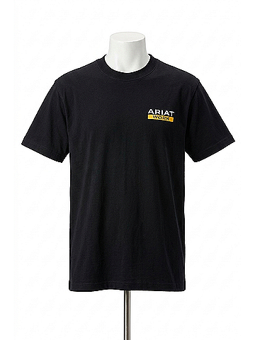 Ariat Rebar Cotton Strong Roughneck Graphic Work Tee in Black (view 1)