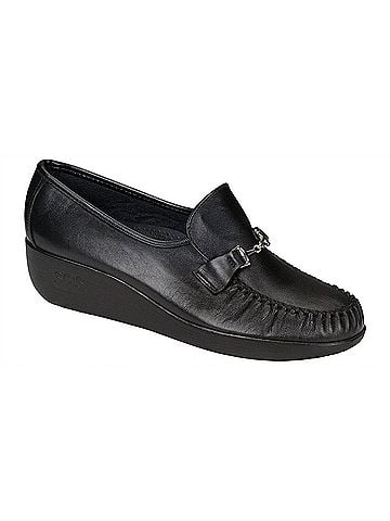 SAS Women's Magical Wedged Chain Slip-On Loafers in Black (view 2)