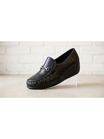 SAS Women's Magical Wedged Chain Slip-On Loafers in Black (view 1)