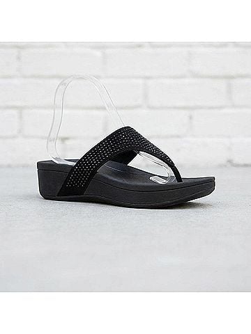 Vionic Women's Pacific Naples Platform Sandals in Black (view 1)